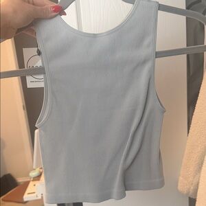 Women's Ribbed Tank Top - Light Blue